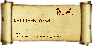 Wellisch Abod névjegykártya